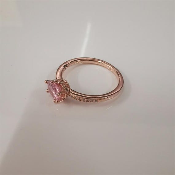 new pandora pink sparkling crown solitaire ring uk