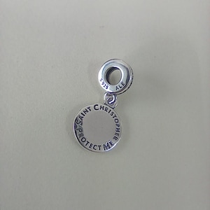 Charm + estuche de Pandora San Cristóbal, santo patrón de los viajes