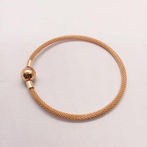 rose gold pandora moments mesh bracelet s925