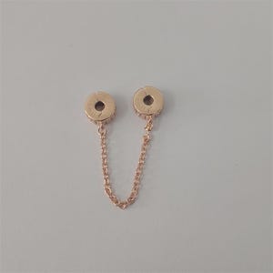 pandora bracelet style charm - shining elegance safety chain clip charm