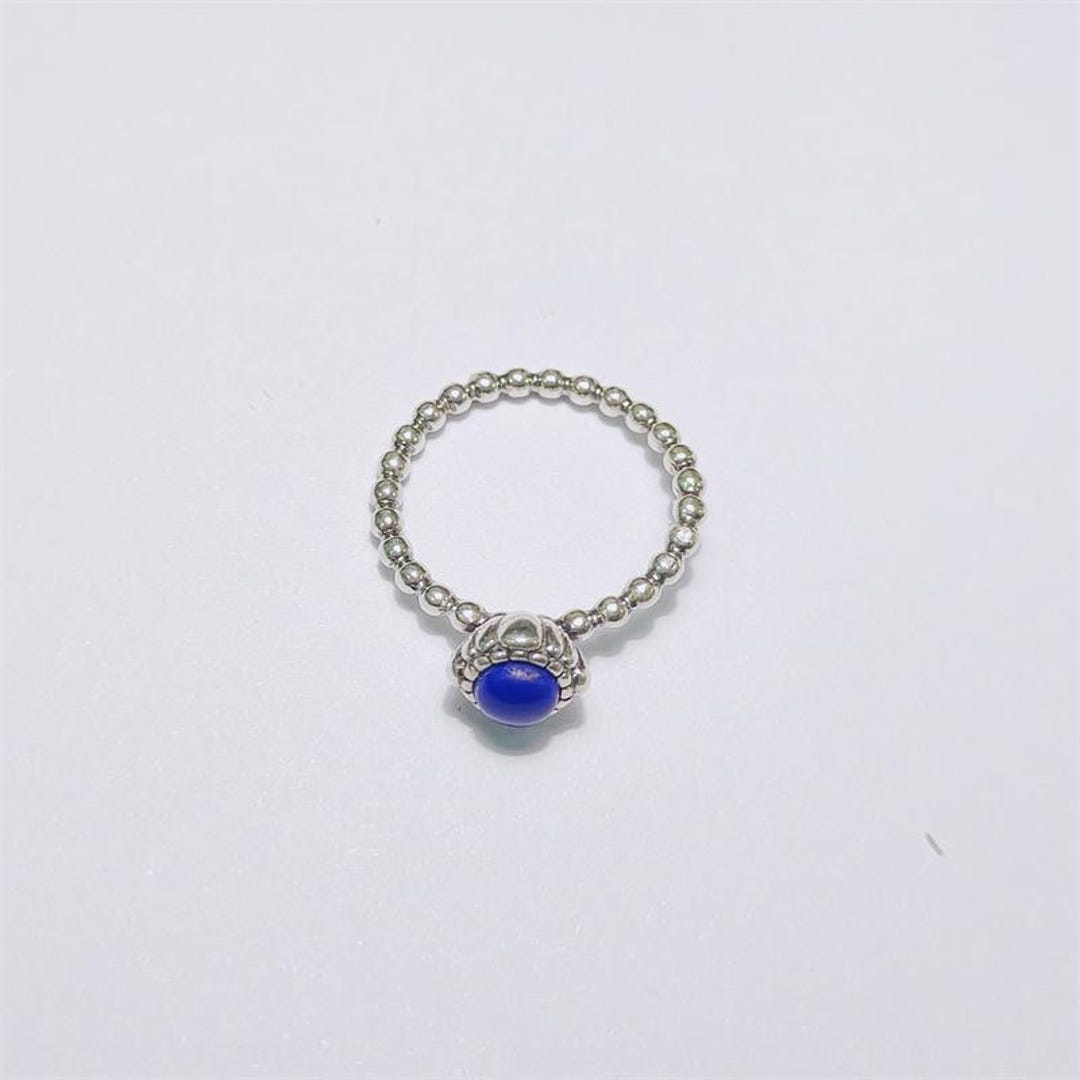 New Pandora September Birthstone Ring Size 60 Blue Lapis 925