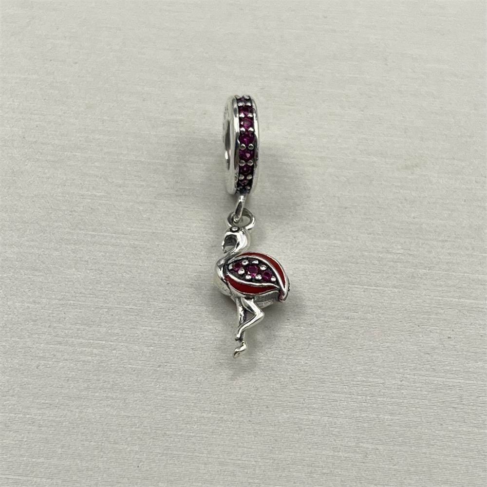 Authentic Pandora Flamingo Charms Pandora Hanging Charm 