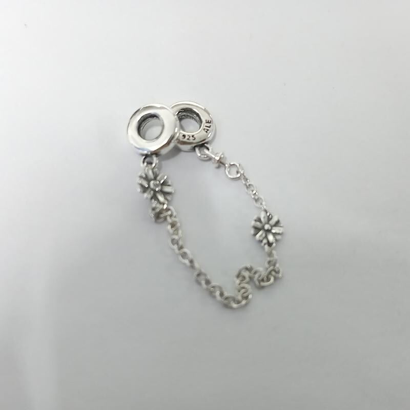 New Pandora Daisy Flower Safety Chain Silver Charm S925 Ale UK