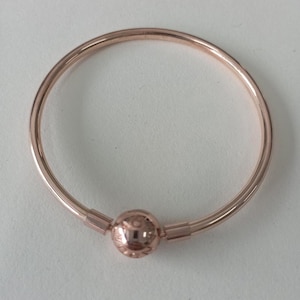 pandora silver pandora rose bangle bracelet multiple sizes