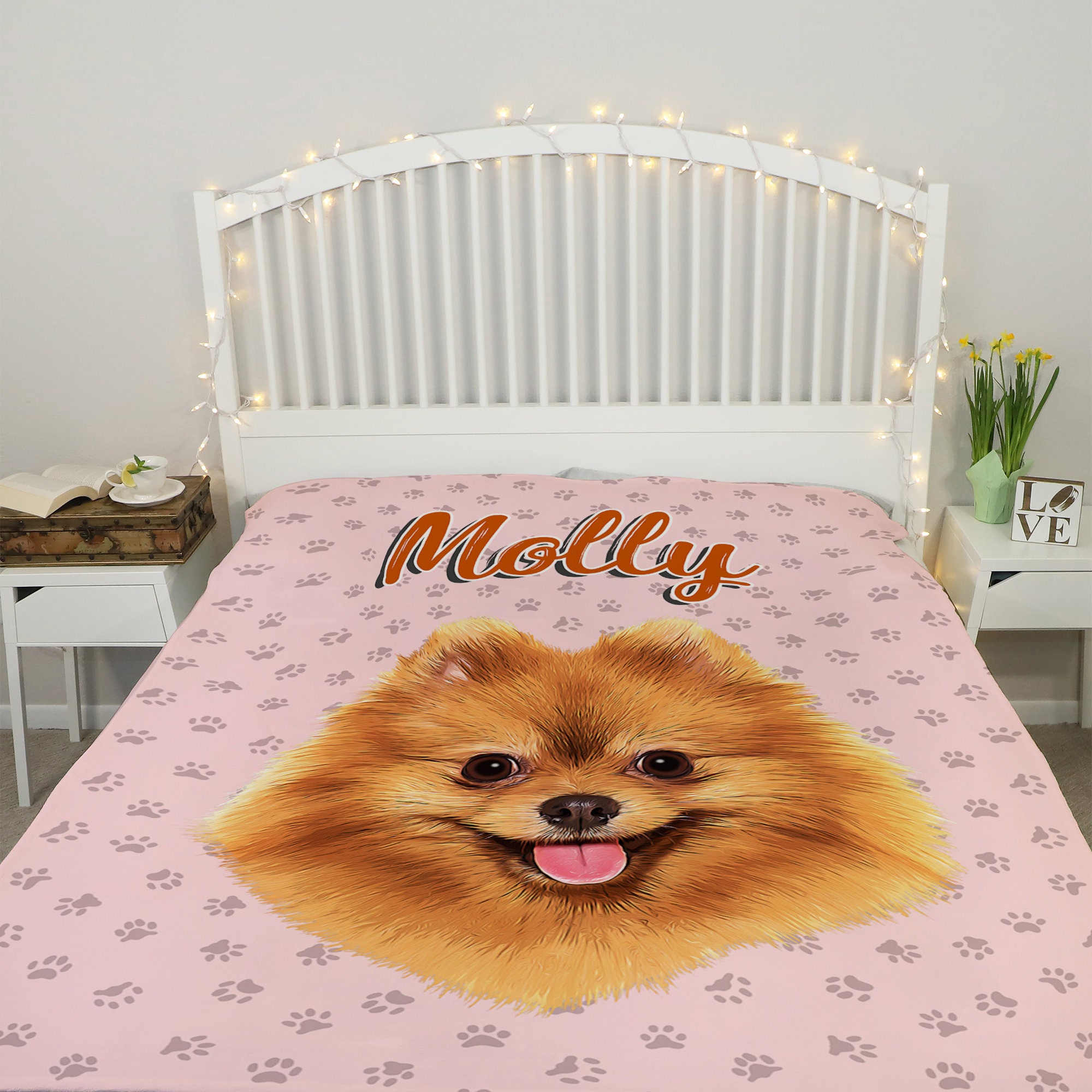 Custom Dog Blanket Personalized Photo Pet Blanket Perfect Etsy