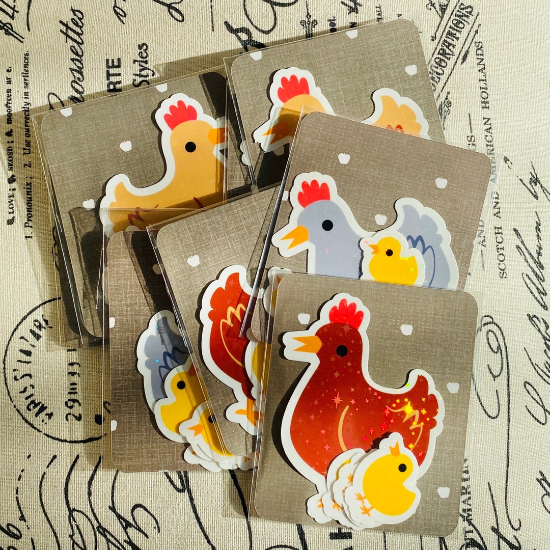 Hen And Chicks Holo Vinyl Stickers Etsy hen-and-chicks-holo-vinyl-stickers-etsy