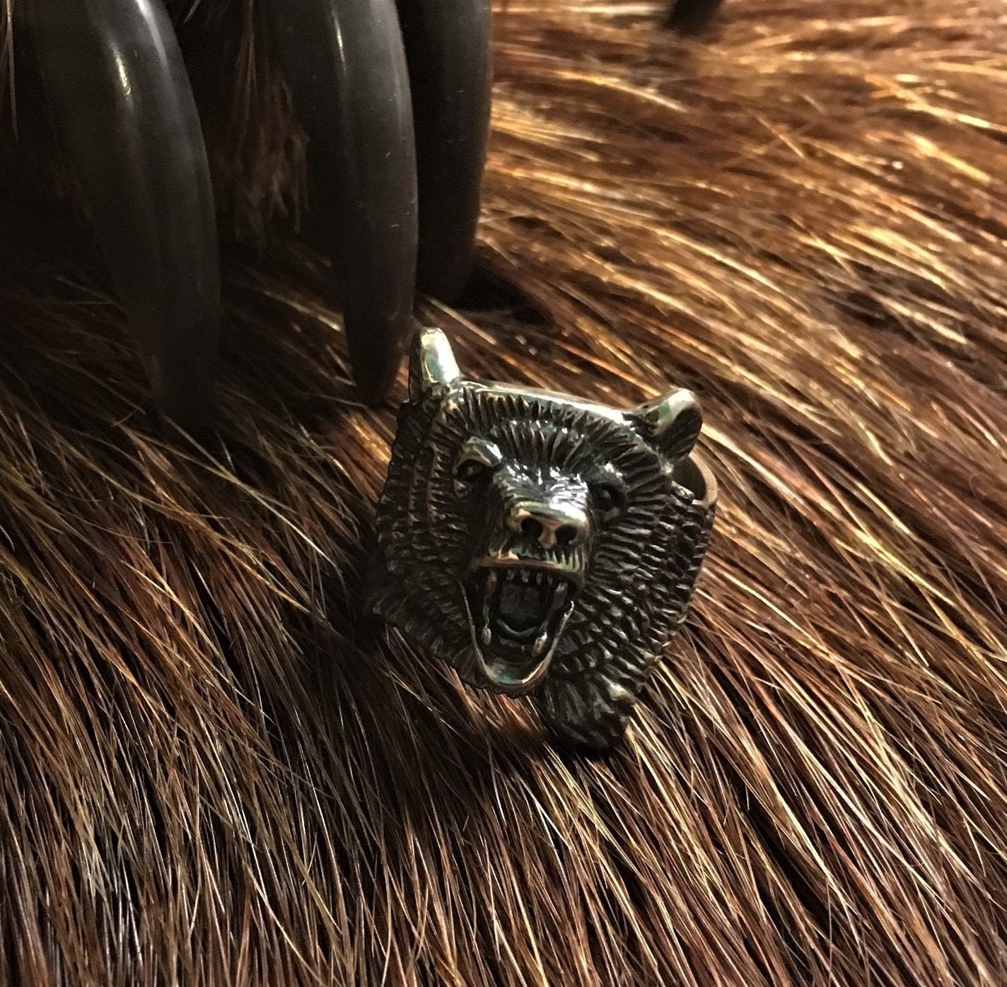 Ring Bär Berserker Silber. WikingerRing. KampfRing. Etsy