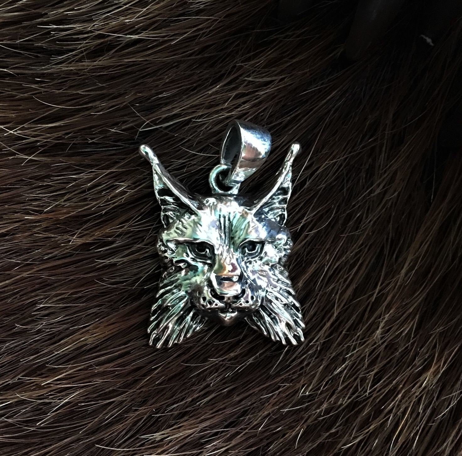 Pendant Lynx Silver. Lynx pendant. Viking pendant. Norse Etsy