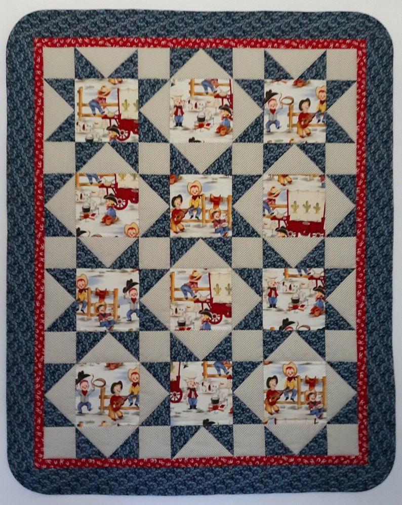 Little Cowboy Western Baby Quilt Etsy