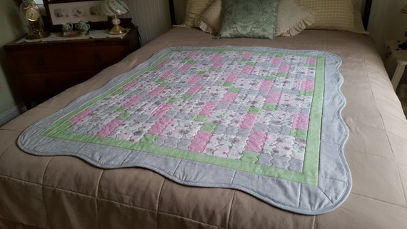 Dainty Pastel Shabby Chic Quilt Etsy