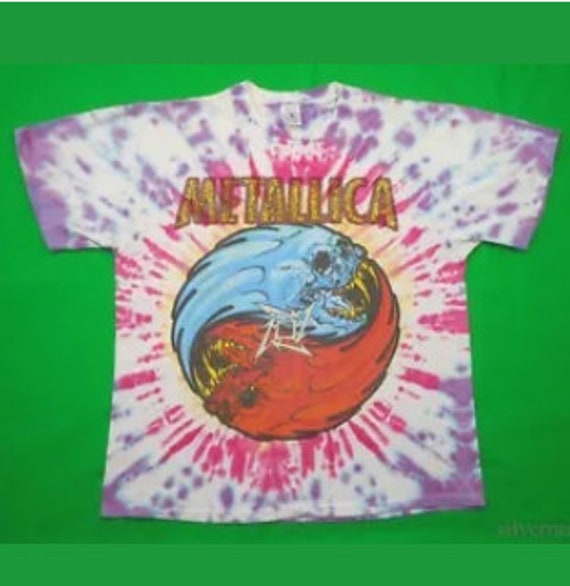 tie dye metallica shirt