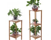 Wooden Plant Stand Indoor Outdoor Garden Decor Multi Tier Wooden Plant Display Stand (3 tier)