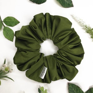 Oversized XL Large Jumbo scrunchie Accessory Handmade Hair scrunchies Emerald green