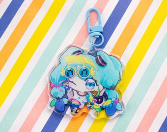 Vocaloid Miku x Pokemon Acrylic Charm - Normal Type