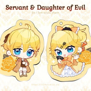 Vocaloid Rin and Len Acrylic Charms - Daughter of Evil, Servant of Evil