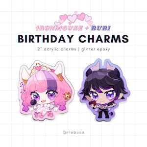 Ironmouse & Bubi Acrylic Charms