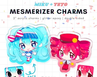 Vocaloid Miku and Teto Acrylic Charms - Mesmerizer