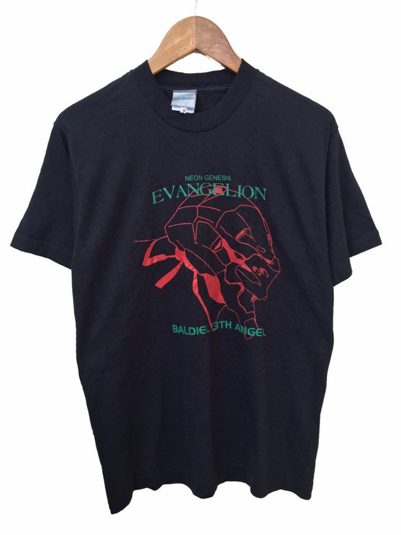 Vintage Neon Genesis Evangelion Japanese Cyber Punk Anime Tee Akira Devilman