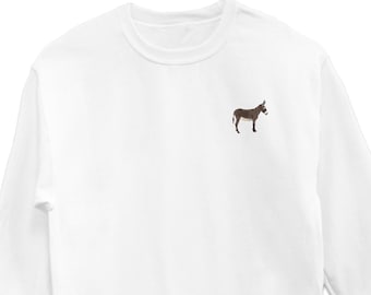 Donkey Sweatshirt, Donkeys Sweater, Donkey Icon Crewneck, Donkey Top, Donkey Lover Gift, Simple Donkey Friend UNISEX SWEATSHIRT PULLOVER