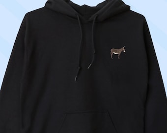 Donkey Hoodie, Donkey Fun Hoodie, Donkey Hooded Sweater, Cute Donkey Sweatshirt, Cute Donkey Friend Gift, Donkey Design UNISEX ADULTS Hoodie