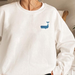 Wal Sweatshirt, süßer Wal Pullover, Wal Liebhaber Rundhalsausschnitt, Wale Icon Top Geschenk, Buckelwal Geschenk, Buckelwal UNISEX SWEATSHIRT