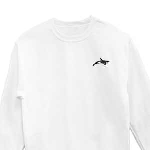 Whale Sweatshirt, Cute Killer Whale Sweater, Whale Crewneck, Ocean Lover Top Gift, Cute Whale Lover Gift, Whale Friend UNISEX SWEATSHIRT