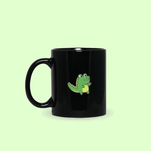 Crocodile Coffee Mug, Crocodile Personalized Mug, Cute Crocodile Coffee Cup, Alligator Lover Mug, Gift for Him, Gift for Her, Co-worker Gift