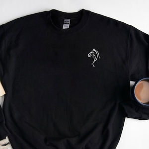 Horse Sweatshirt, Horse Cute Sweater, Simple Horse Lover Sweatshirt, Minimal Horse Sweater, Animal Lover UNISEX Sweatshirt