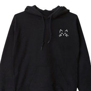 Cat Face Heavy Blend Hooded Sweatshirt Hoodie / Cat Face Whiskers Hoodie / Hooded Sweater / Cat Face Hoodie / Cat Face / Cat Face Hoodie