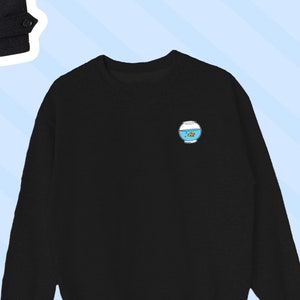 Moletom com capuz de peixe dourado, suéter com estampa de peixe fofo, gola redonda para aquário, presente divertido para top de peixe, presente para amantes de peixe MOLETOM UNISSEX