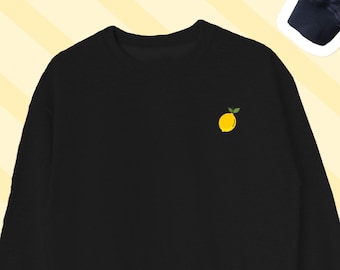 Lemon Icon Sweatshirt, Lemon Sweater, Lemon Fruit Lover Sweater, Fruit Sweatshirt, Lemon Fruit Top Gift, Lemon Fruit Lover, UNISEX