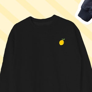 Lemon Icon Sweatshirt, Lemon Sweater, Lemon Fruit Lover Sweater, Fruit Sweatshirt, Lemon Fruit Top Gift, Lemon Fruit Lover, UNISEX