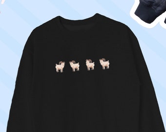 Goat Sweatshirt, Goat Icon Sweater, Goat Friend Crewneck, Goat Top Gift, Goat Friend Cute Gift, Goat UNISEX SWEATSHIRT