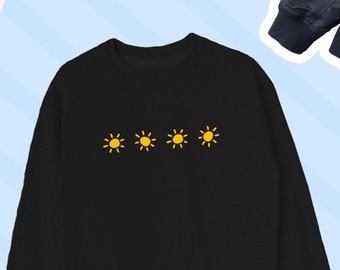 Sun Design Sweatshirt, Cute Sunshine Sweater, Sun Crewneck, Sunshine Top Gift, Cute Sun Gift, Sunshine Friend UNISEX SWEATSHIRT