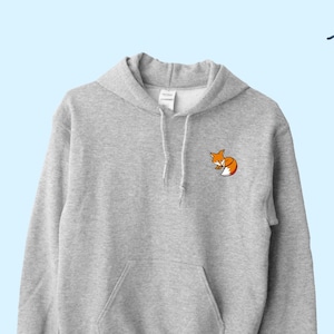 Fox Hoodie, Cute Fox Design icon Hoodie, Fox Sweater, Fox Animal Lover Hoodie Sweater, Fox Lover Friend Sweater - UNISEX ADULT HOODIE