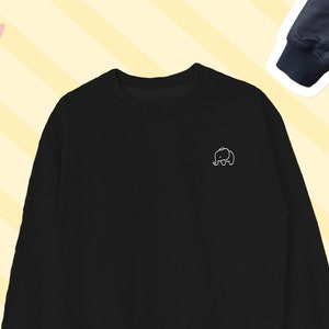 Elephant Icon Sweatshirt, Elephant Simple Sweater, Elephant Lover Sweater, Elephant Lover Sweatshirt, Cute Elephant Top Gift,  Elephant Gift