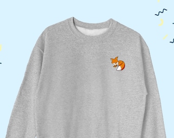 Fox Sweatshirt, Fox Icon Sweater, Foxes Crewneck, Fox Lover Top Gift, Cute Fox Friend Gift, Fox Foxes Design UNISEX SWEATSHIRT