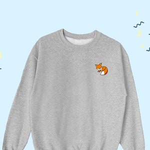 Fox Sweatshirt, Fox Icon Sweater, Foxes Crewneck, Fox Lover Top Gift, Cute Fox Friend Gift, Fox Foxes Design UNISEX SWEATSHIRT