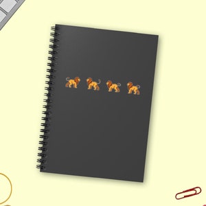 Lion Journal Spiral Notebooks, Cute Lion Icon Journal, Gift for Lion Friend Notebook, Lion Notebook Journal, Animal Lover Journal Notebook