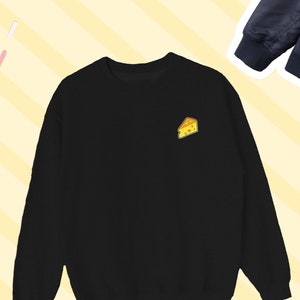 Cheese Sweatshirt, Cute Cheese Icon Sweater, Cheese Crewneck, Cheese Top Gift, Cheese Lover Gift, Cheese UNISEX SWEATSHIRT Sweater Gift