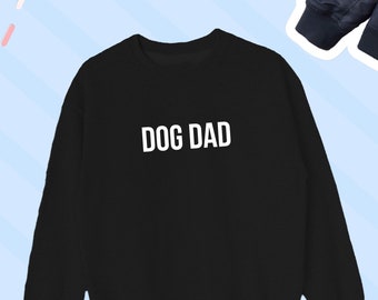 Felpa girocollo pesante Dog Dad, Felpa Dog Dad, Maglione Dog Dad, Maglione girocollo per amanti degli animali, Dog Dad, Dog Dad, UNISEX