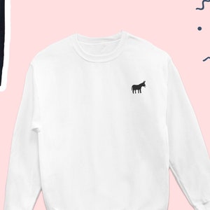 Donkey Icon Sweatshirt, Minimalist Donkey Sweater, Donkey Lover Sweater, Donkey Lover Sweatshirt, Cute Donkey Top Gift,  Donkey Gift, UNISEX