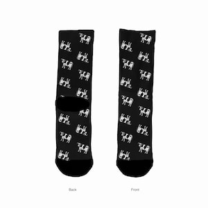 Calcetines de vaca, calcetines de vaca lindos, calcetines con diseño de vaca simple, calcetines de vaca divertidos, calcetines para amigos amantes de las vacas, regalos lindos de vaca, regalo para amigos amantes de los animales de granja