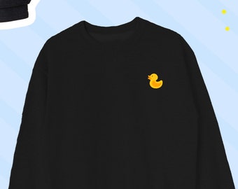 Sudadera con diseño de pato amarillo, suéter con diseño de pato, sudadera con diseño de pato, regalo para amantes de los patos, suéter con diseño de pato, unisex