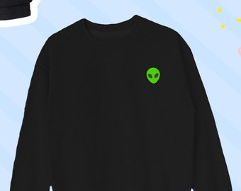 Alien Icon Sweatshirt, Alien Sweater, Alien Icon Lover Sweater, Alien Sweatshirt, Alien Lover Top Gift, Alien Lover - UNISEX