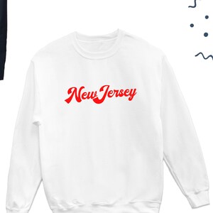 New Jersey Vintage Sweatshirt / New Jersey gift / New Jersey Sweater / Cute New Jersey  Jumper / Gift for New Jersey Lover / NJ Sweater