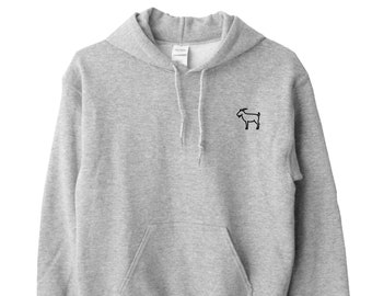 goat hoodie white