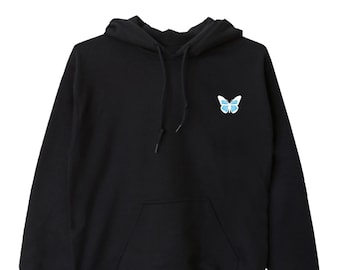 Moletom com capuz de borboleta, Moletom com capuz de borboleta fofo, Moletom com capuz para amantes de borboletas, Suéter de borboleta, Presente para amantes de borboletas, Moletom com capuz de borboleta, Borboletas