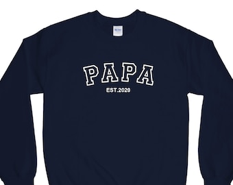 Custom Papa Sweatshirt / Dad Fathers Day gift / Dad Established / personalized Papa Sweatshirt / Gift for Husband / gifts for new dads