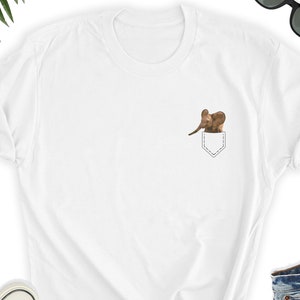 Elephant Shirt // Elephant Pocket Shirt // Cute Elephant Tee // Elephant Top // Elephant Shirt // Elephant Tee - Short-Sleeve Unisex T-Shirt